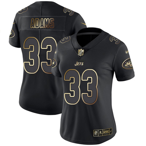 New York Jets Limited Black Gold Women Jamal Adams Jersey NFL Football #33 Vapor Untouchable